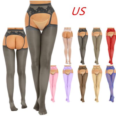 US Women's Pantyhose Suspender Stockings Sheer Tights Thigh High Socks Lingerie